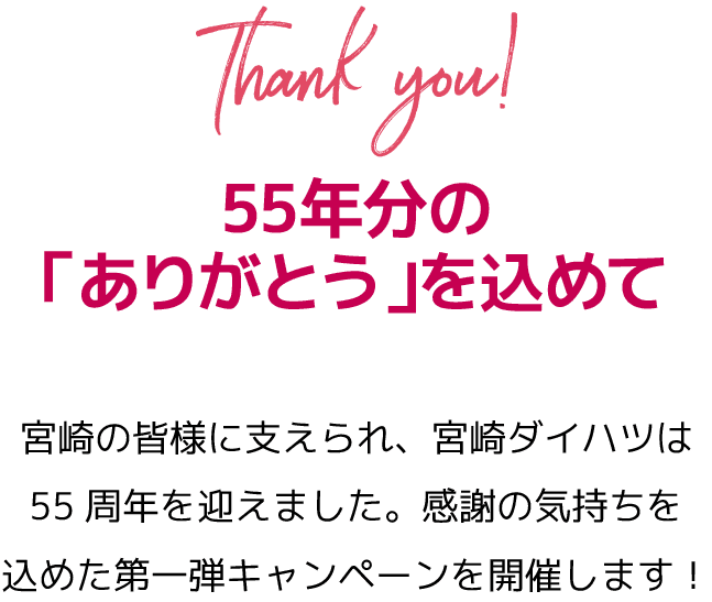 55年分の「ありがとう」を込めて
