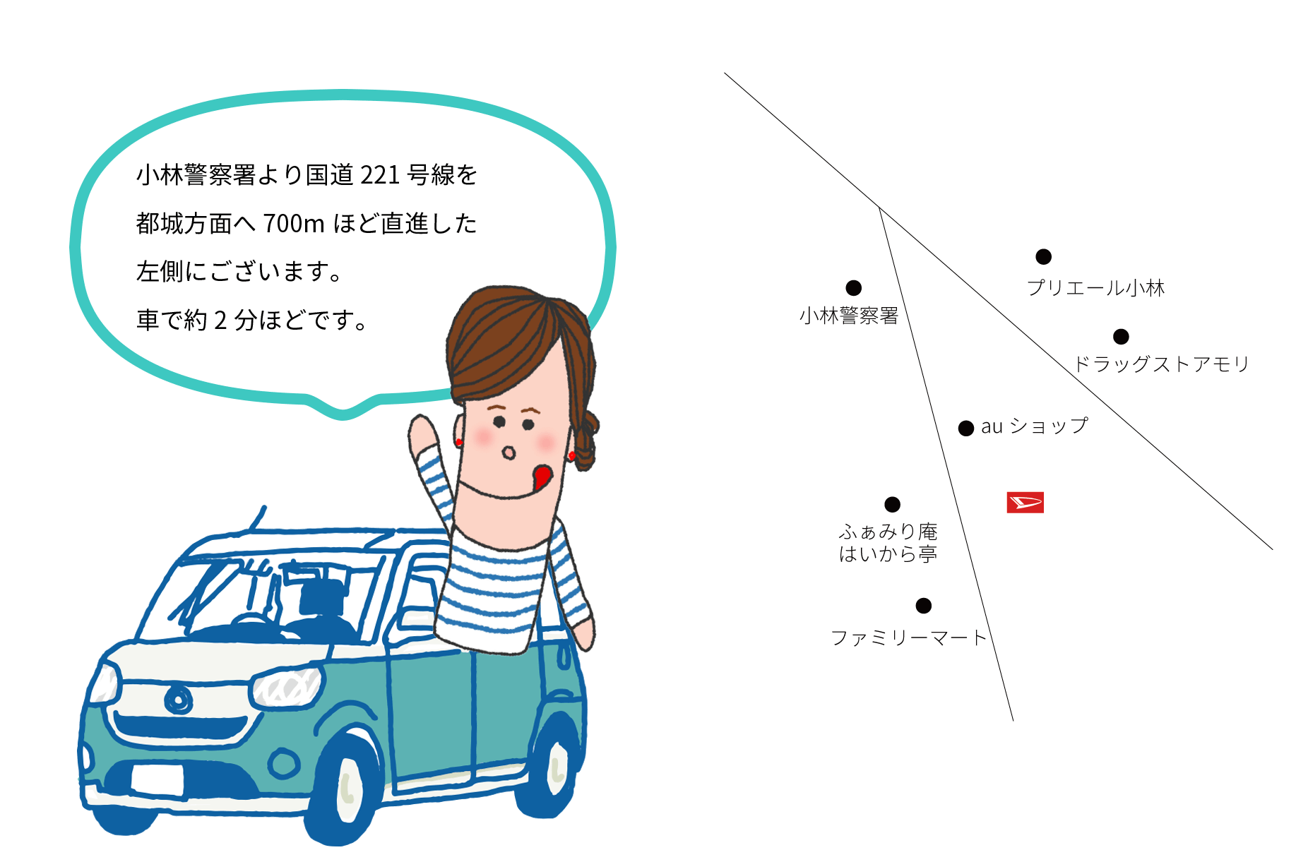 221号線を都城方面へ