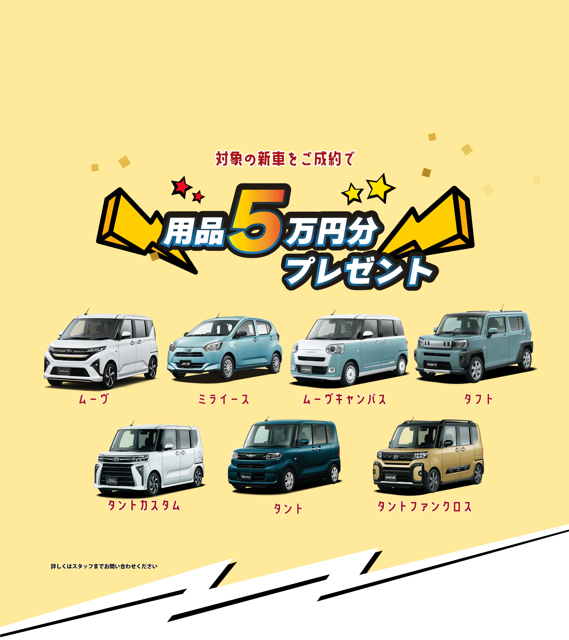 用品5万円分プレゼント