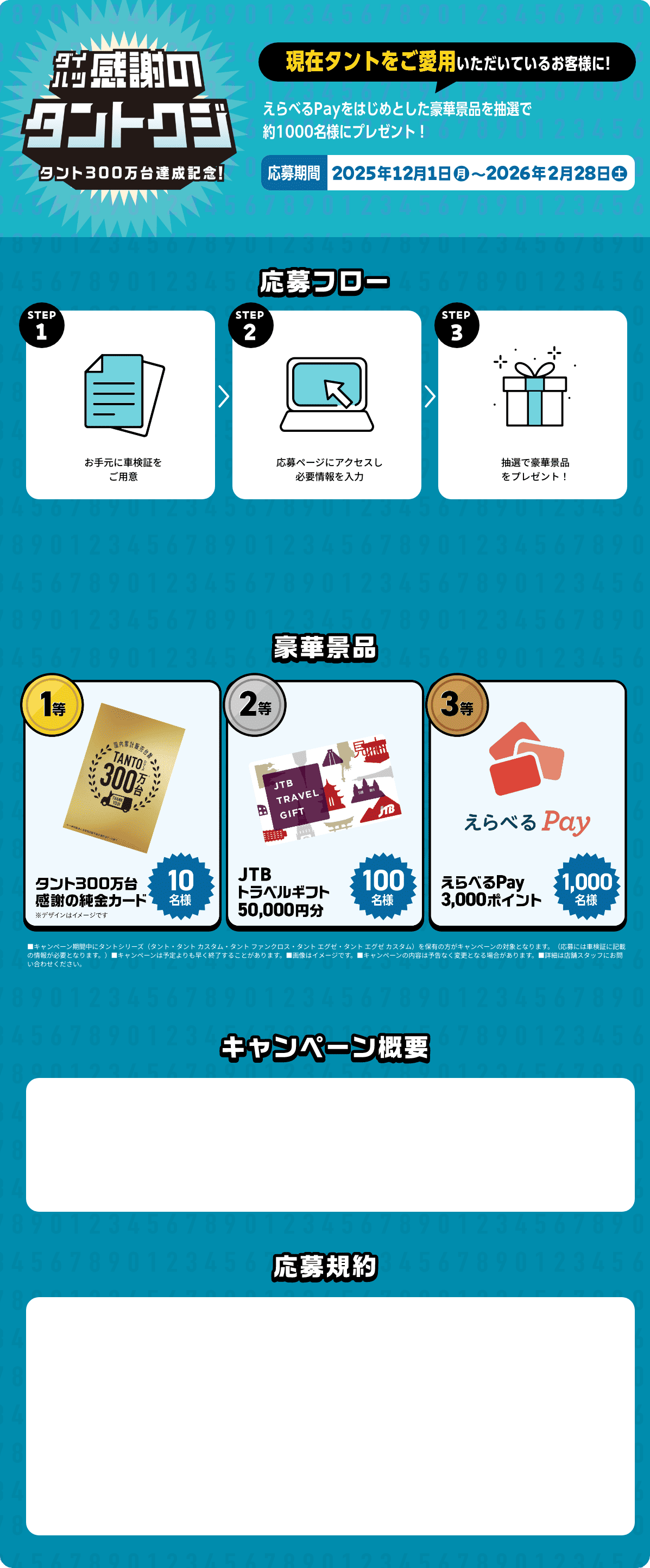 ダイハツ感謝のタントクジ